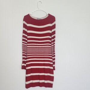 Ralph Lauren Red and Cream Striped(Where's Waldo) Dress Size Large